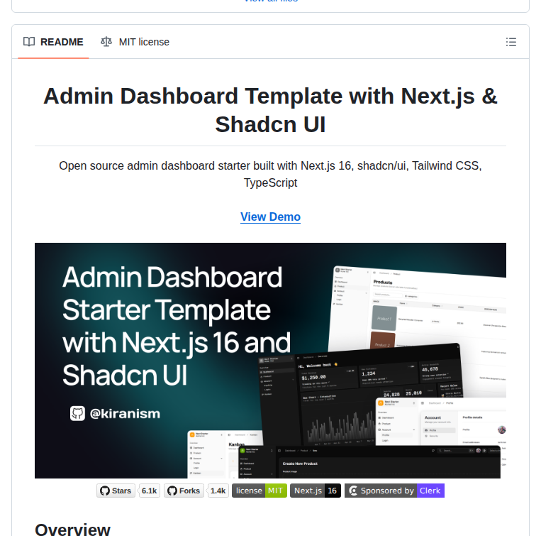 Next.js × Shadcn UIダッシュボード スターター - AIツール日本語解説 | AI Heartland
