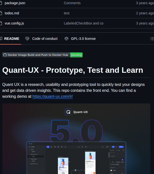 Klausschaefers Quant Ux screenshot