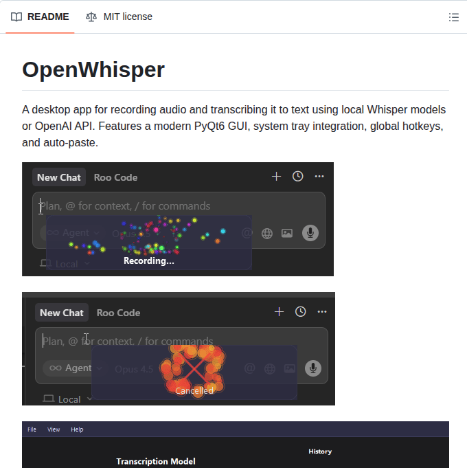 Knuckles92 Openwhisper screenshot