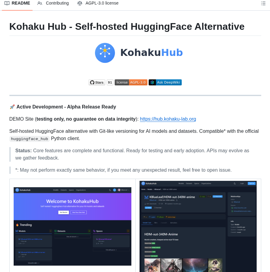 Kohakublueleaf Kohakuhub screenshot