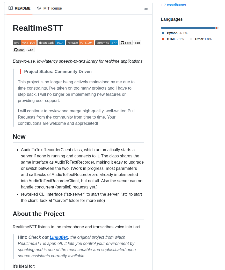 Koljab Realtimestt screenshot