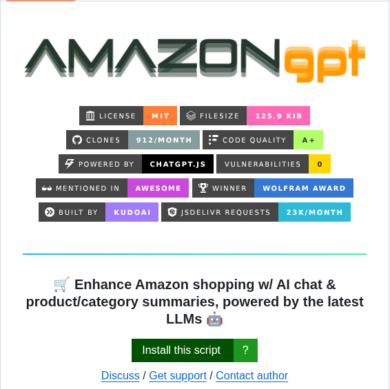 Kudoai Amazongpt screenshot