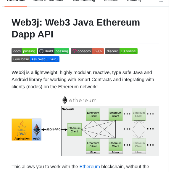Lfdt Web3j Web3j screenshot