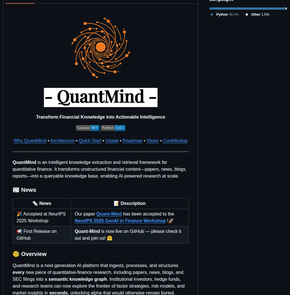 Llmquant Quant Mind screenshot