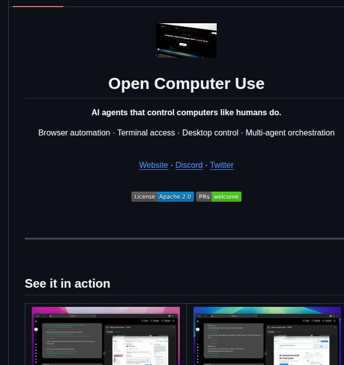 Llmhub Dev Open Computer Use screenshot