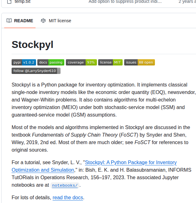 Larrysnyder Stockpyl screenshot