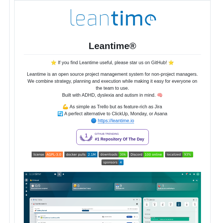 Leantime Leantime screenshot