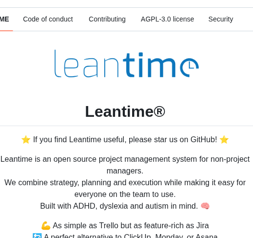 Leantime Leantime screenshot
