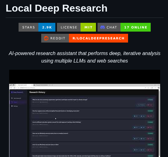Learningcircuit Local Deep Research screenshot