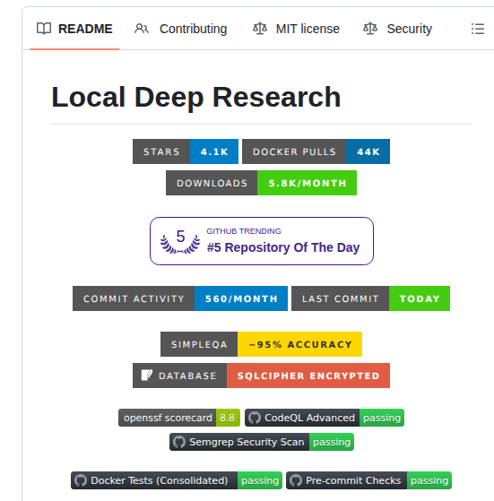 Learningcircuit Local Deep Research screenshot