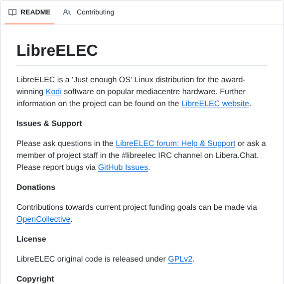 Libreelec Libreelec.tv screenshot