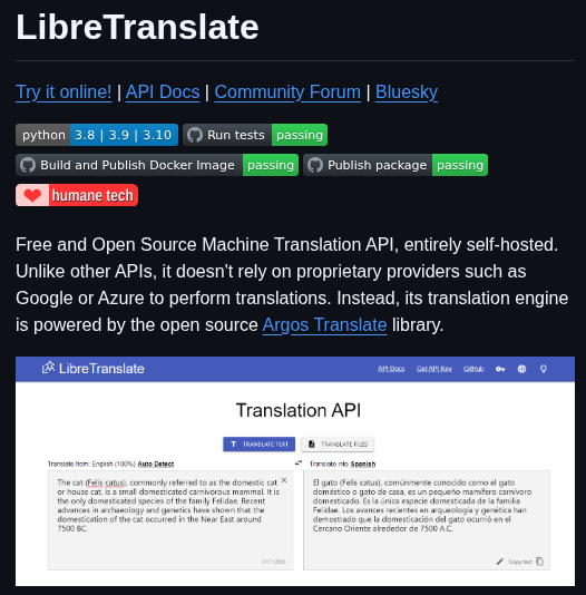 Libretranslate Libretranslate screenshot