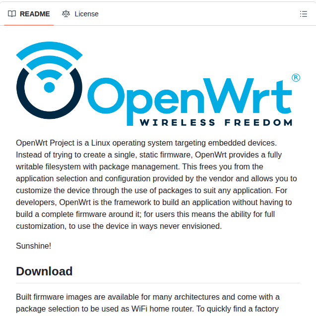 Lienol Openwrt screenshot