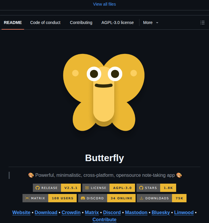 Linwooddev Butterfly screenshot