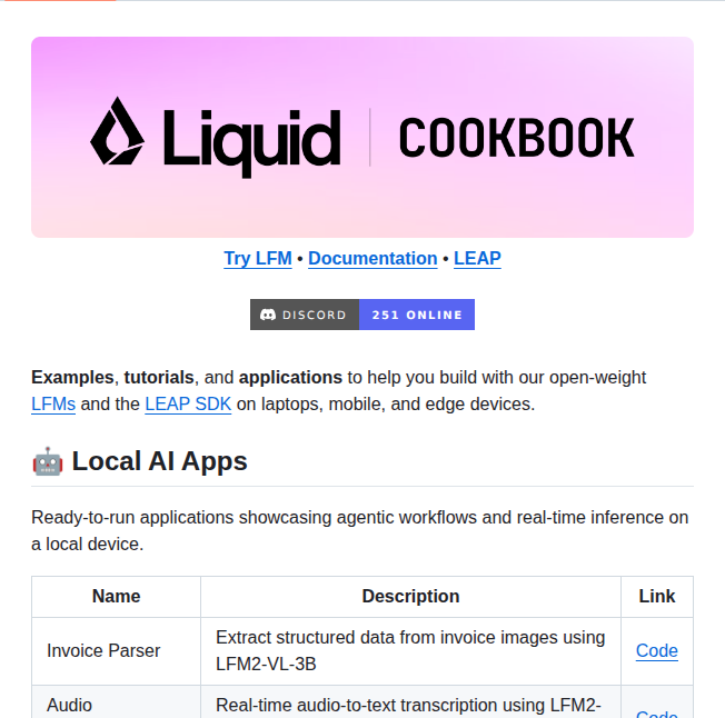 Liquid4all Cookbook screenshot