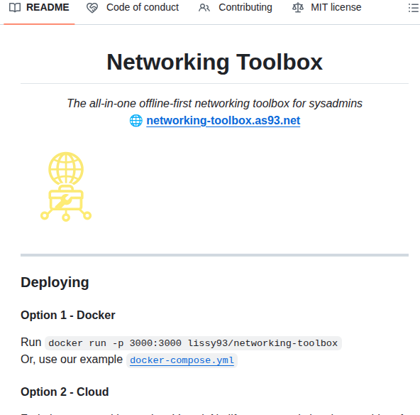Lissy93 Networking Toolbox screenshot