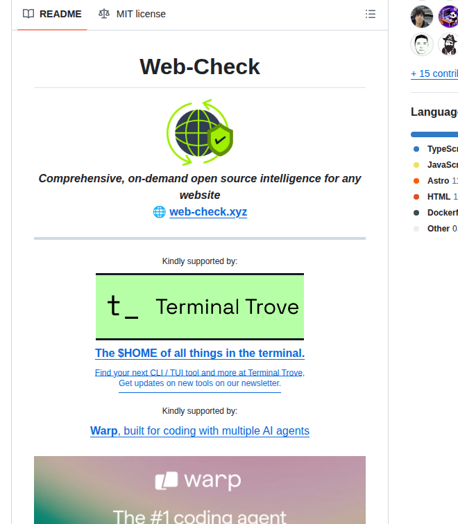 Lissy93 Web Check screenshot