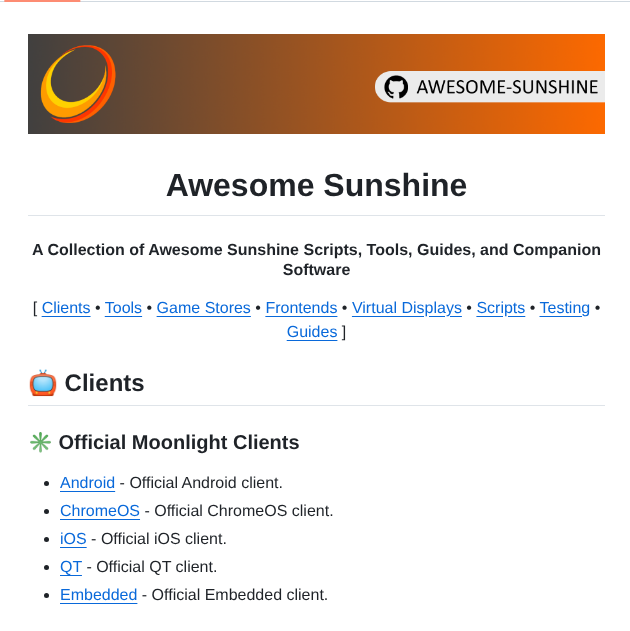 Lizardbyte Awesome Sunshine screenshot