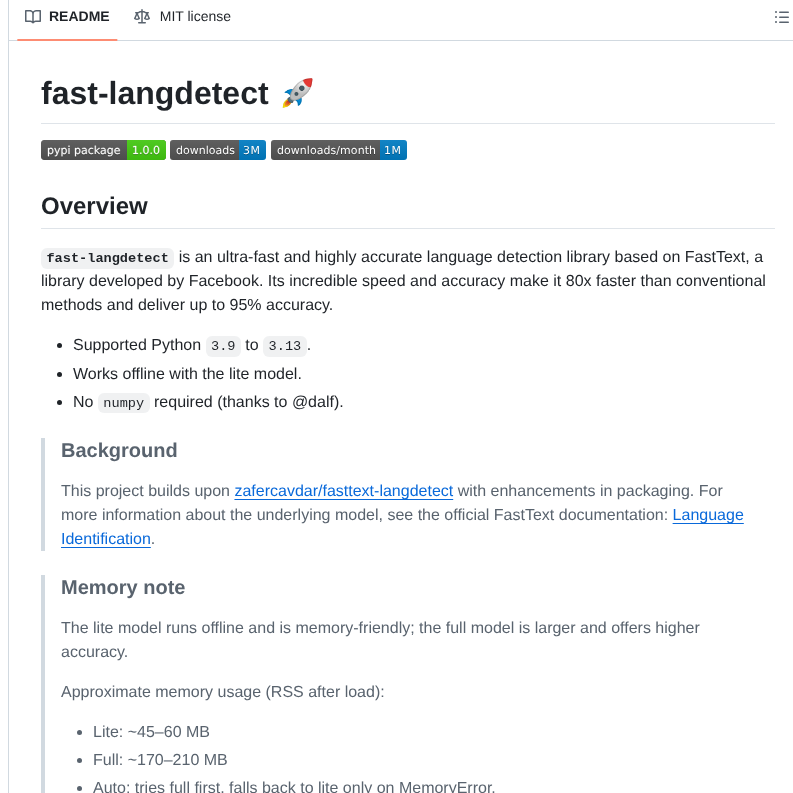 Llmkira Fast Langdetect screenshot