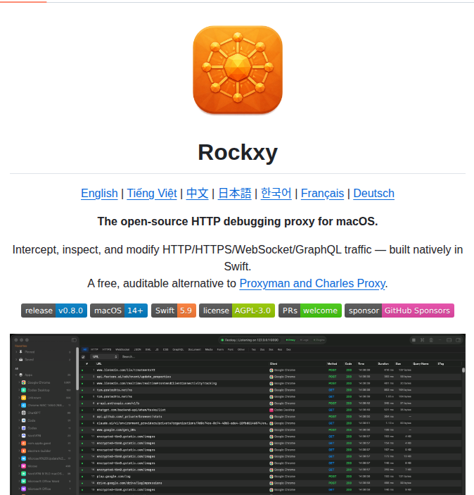 Locnguyenhuu Rockxy screenshot