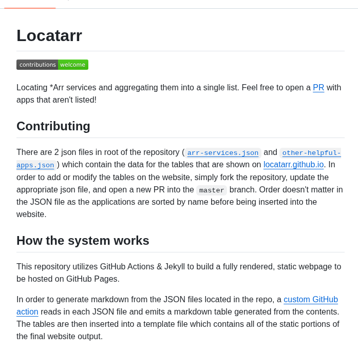 Locatarr Locatarr.github.io screenshot