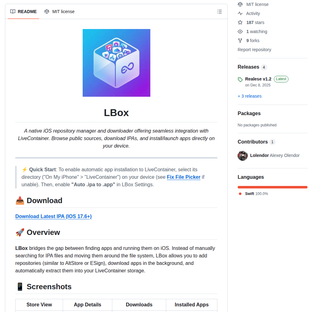 Lolendor Lbox screenshot