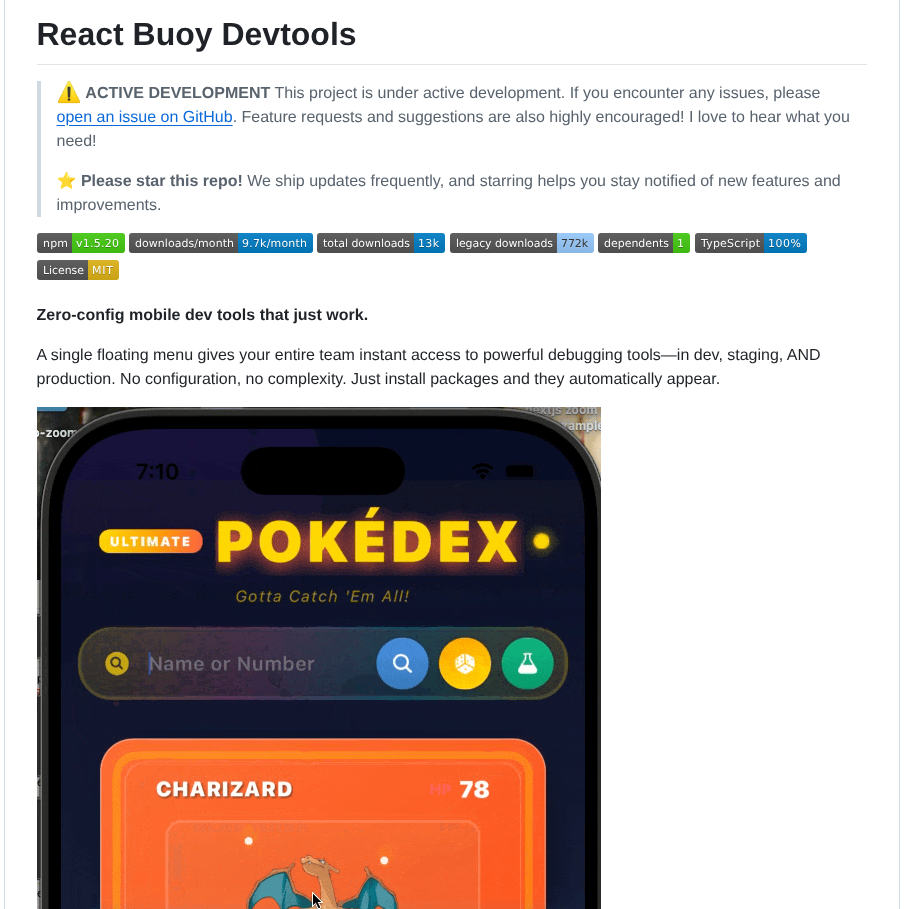 Lovesworking React Native Buoy screenshot