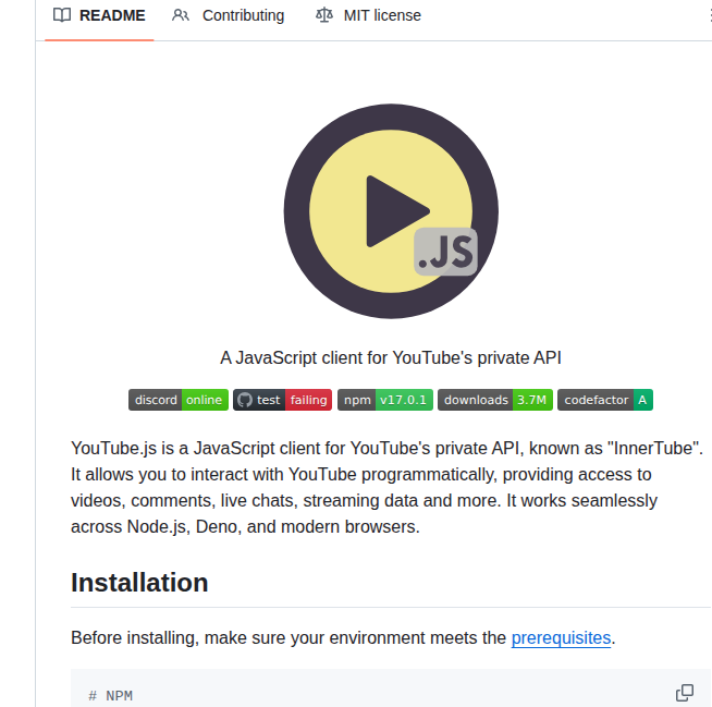 Luanrt Youtube.js screenshot