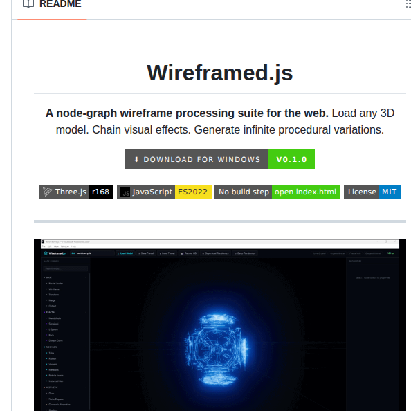 Lywald Wireframed.js screenshot