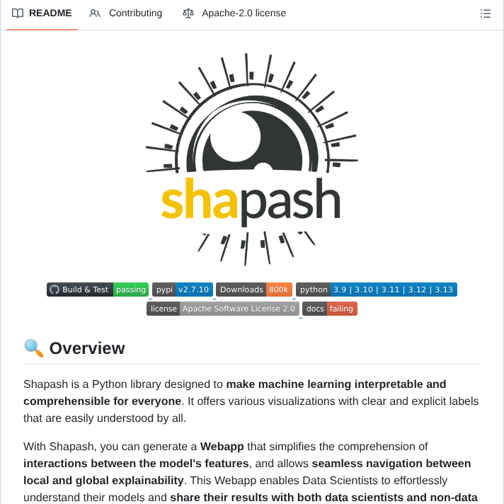 Maif Shapash screenshot