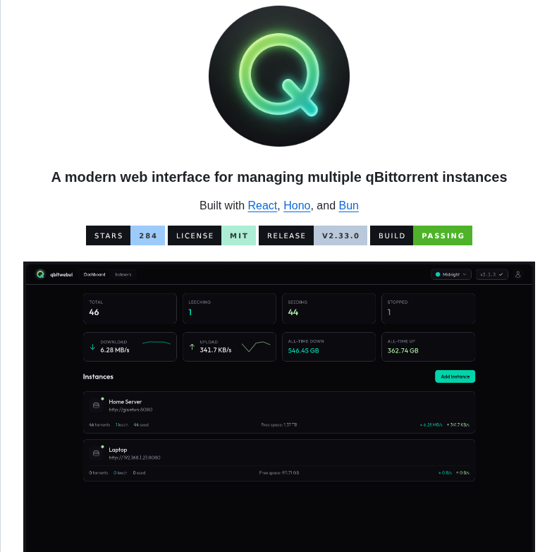 Maciejonos Qbitwebui screenshot