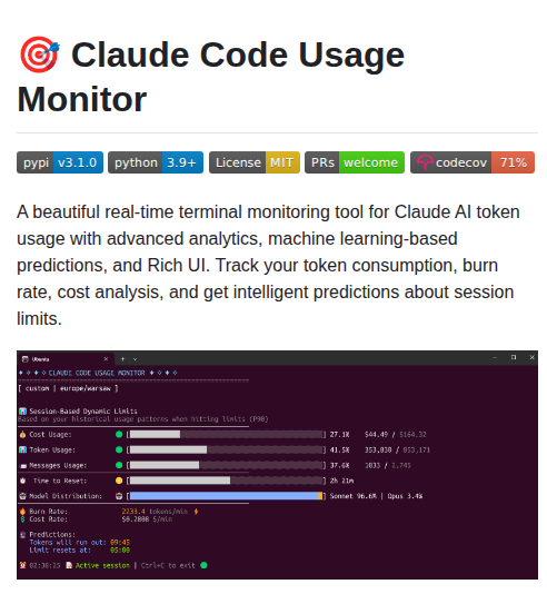 Maciek Roboblog Claude Code Usage Monitor screenshot