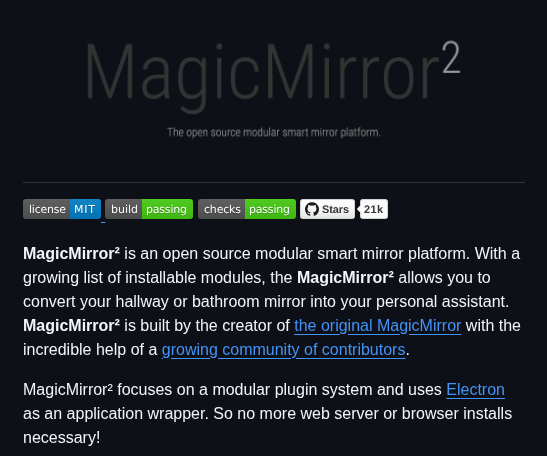Magicmirrororg Magicmirror screenshot