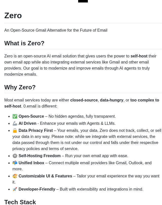 Mail 0 Zero screenshot