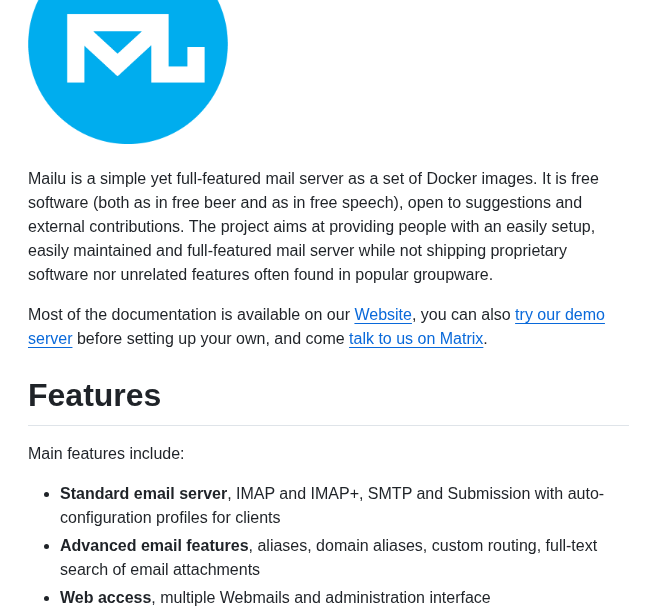 Mailu Mailu screenshot