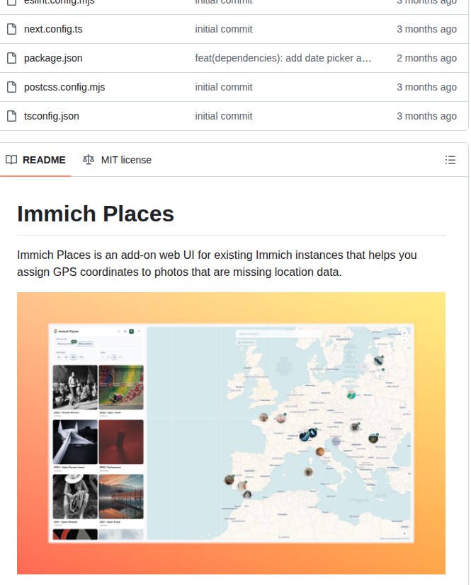 Majorfi Immich Places screenshot