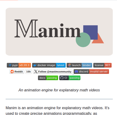 Manimcommunity Manim screenshot