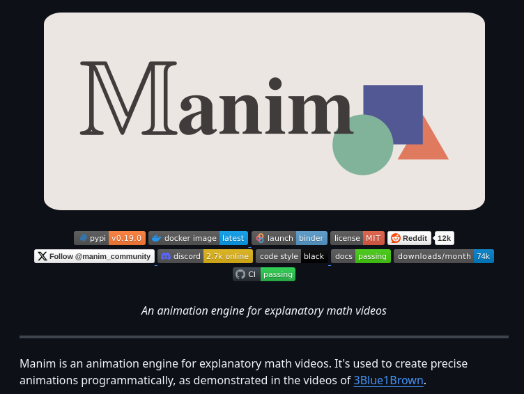 Manimcommunity Manim screenshot