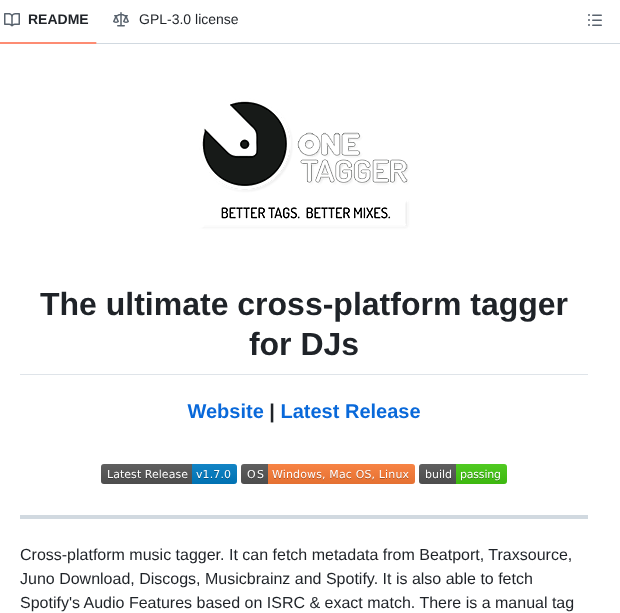 Marekkon5 Onetagger screenshot