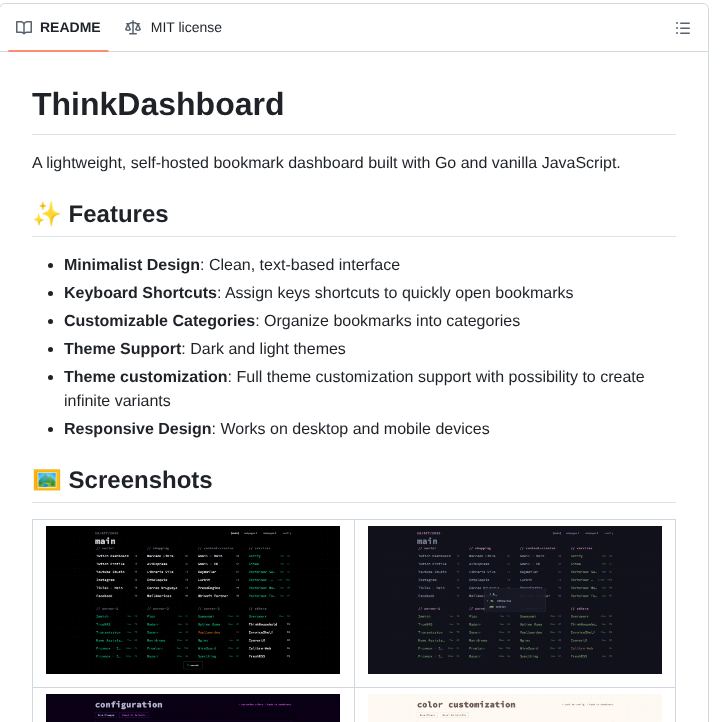 Matiasdesuu Thinkdashboard screenshot