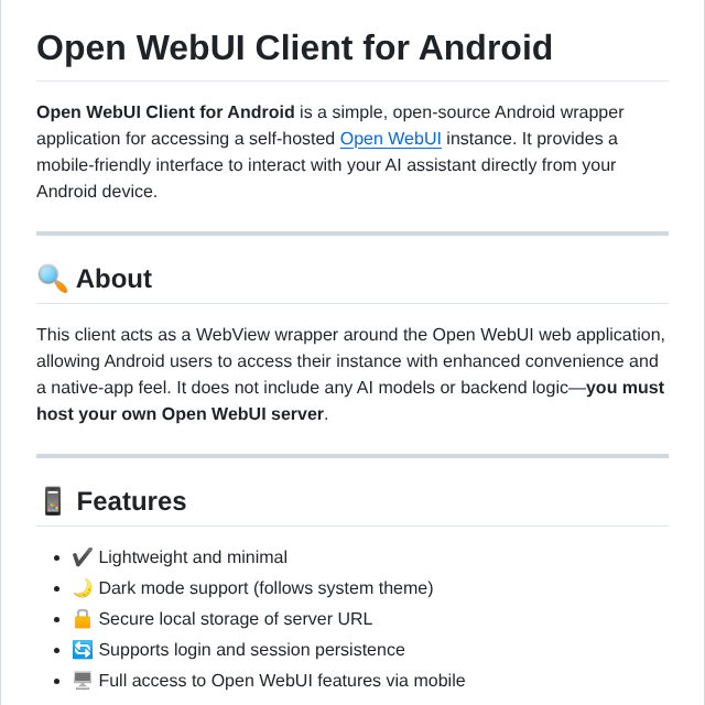 Maticcm Open Webui Client For Android screenshot
