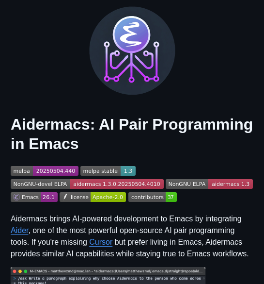 Matthewzmd Aidermacs screenshot