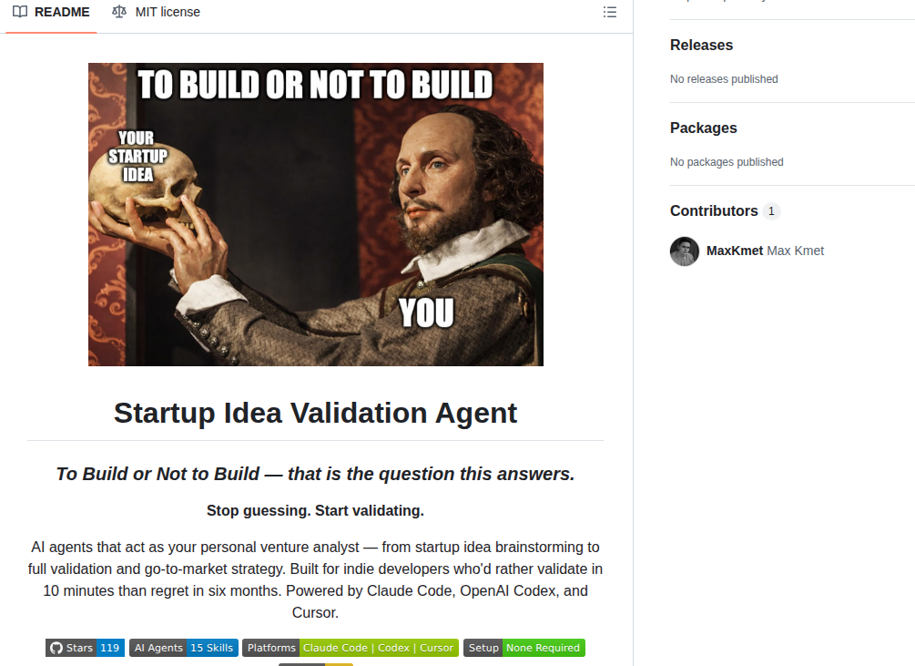 Maxkmet Idea Validation Agents screenshot
