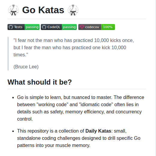 Medunes Go Kata screenshot