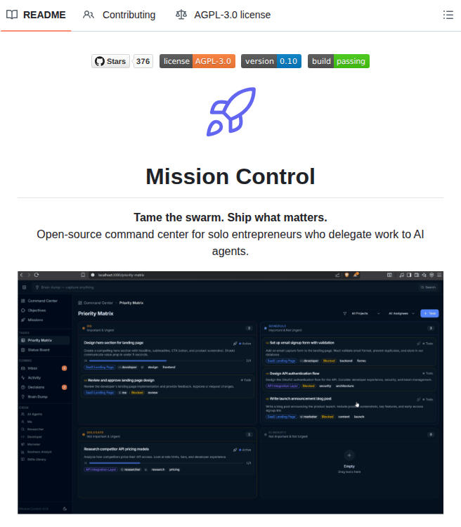 Meisnerdan Mission Control screenshot
