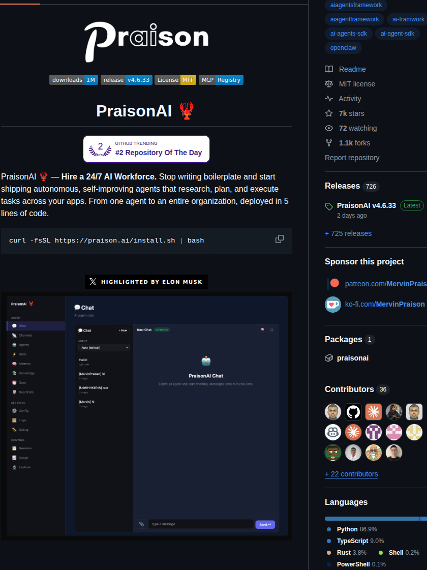 Mervinpraison Praisonai screenshot