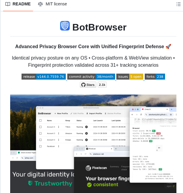Middleschoolstudent Botbrowser screenshot