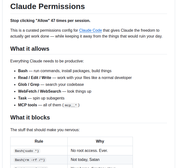 Mikeveerman Claude Permissions screenshot