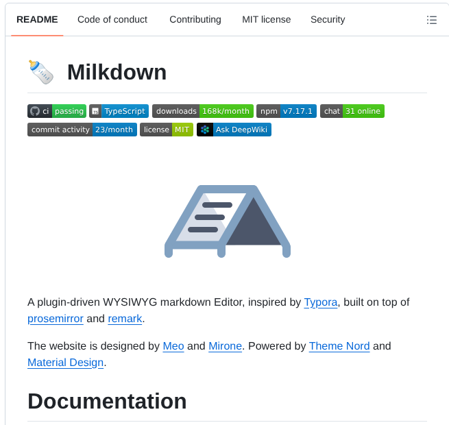 Milkdown Milkdown screenshot