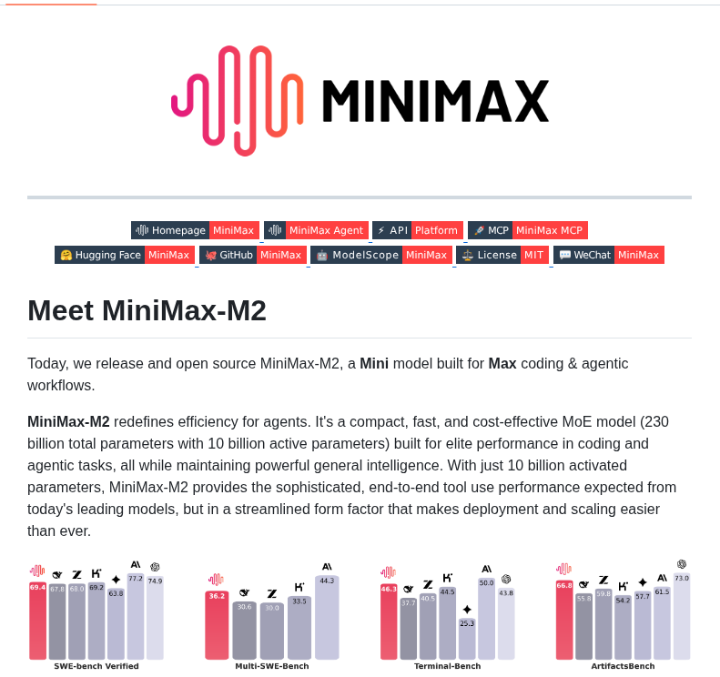 Minimax Ai Minimax M2 screenshot